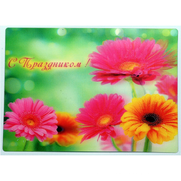 OEM Printing 3D Lenticular Plastic Greeting Cards